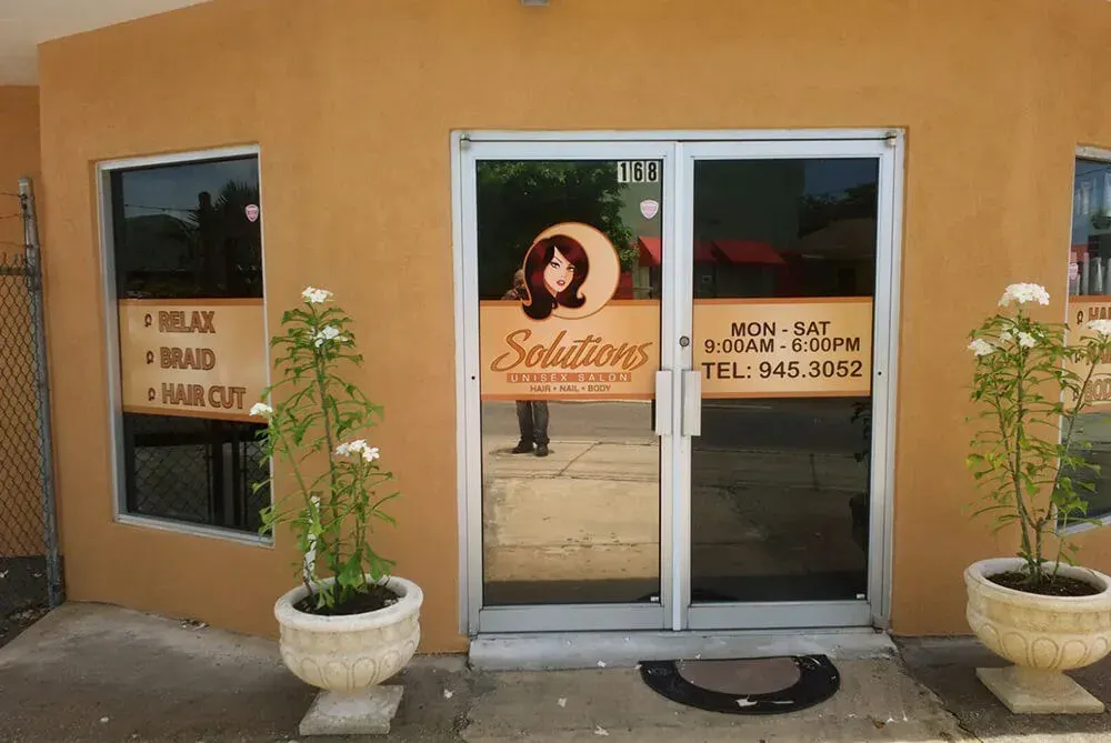 Fleet vehicle door graphics for a Texas business